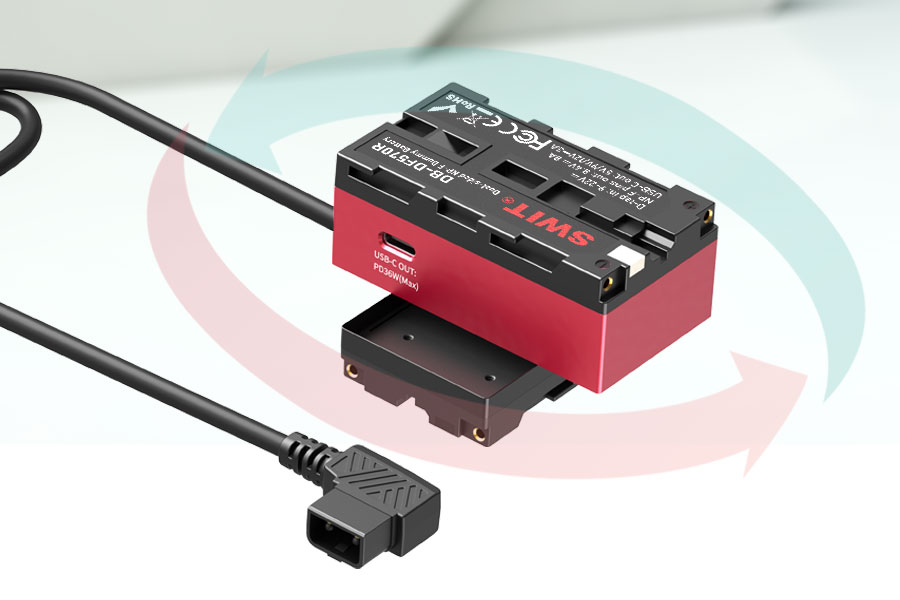 DB-DF570R 270° Rotate Dual Sided NP-F Dummy Battery