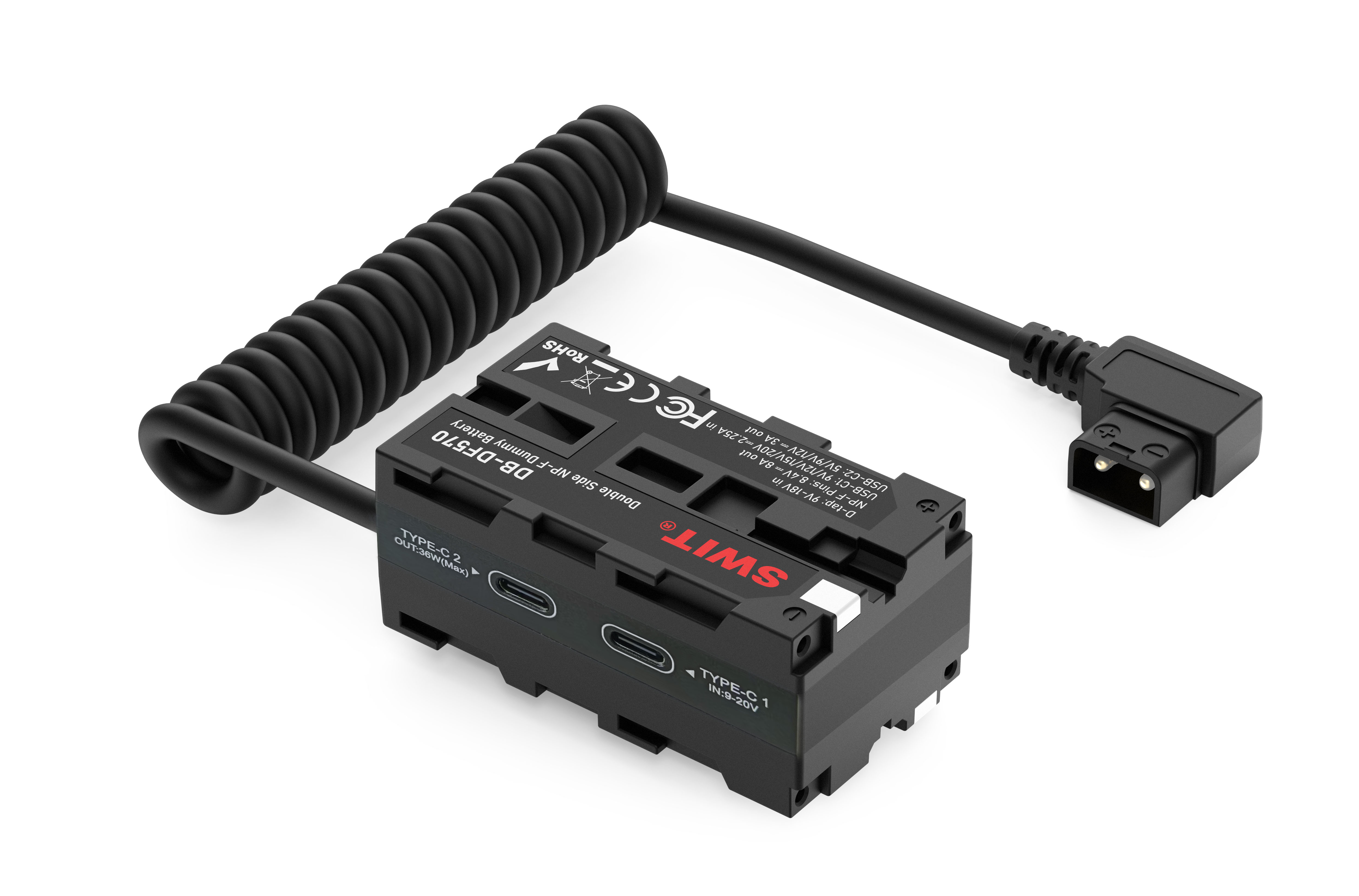 DB-DF570 Dual Side NP-F Dummy Battery with USB-C