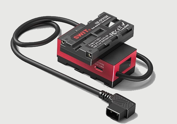 SWIT DB-DF570R 270-degree rotatable dual NP-F dummy battery with USB-C