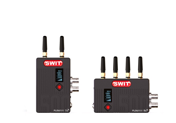 SWIT FLOW500 transmitter and receiver on official white background